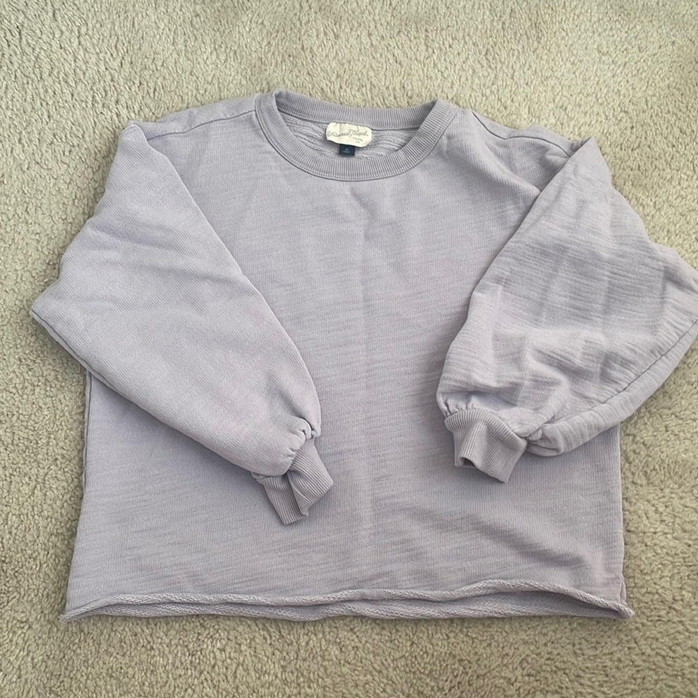Purple Cropped Sweatshirt